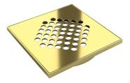 Kit Ralo Tampa Inox 304 + Base 10x10 Cm Tradi Dourado