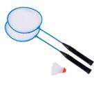 Kit Raquete Badminton 3 Peças com Peteca Diversão