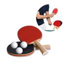 Kit Raquete Ping Pong Tênis Mesa + 3 Bolinhas