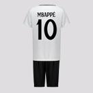 Kit Real Madrid Dry Juvenil Branca 10 Mbappé