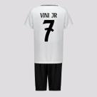 Kit Real Madrid Dry Juvenil Branca 7 Vini Jr