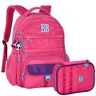 Kit Rebecca Bonbon Mochila de Costas e Estojo 36 Pens Material Escolar Resistente Design Juvenil Feminino Alças Confortáveis Compartimentos Espaçosos