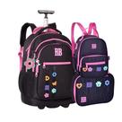 Kit Rebecca Bonbon Mochila Estojo Lancheira Flower Power 19L Cor:Preto Kit Rebecca Bonbon Mochila Estojo Lancheira Flower Power 19L Cor:Preto