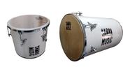 Kit rebolo e repique madeira samba music branco phx