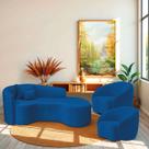 Kit Recamier Curvo Sala de Estar Inglaterra 180cm Lado Direito e 2 Poltronas Orgânica Luxo Amore Linho Kit Recamier Curvo Sala de Estar Inglaterra 180cm Lado Direito e 2 Poltronas Orgânica Luxo Amore Linho