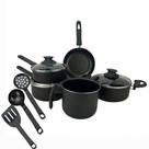 Kit Recém Casado Jogo De Panela 8 Pçs Alumínio Antiaderente