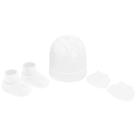 Kit Recém-Nascido com Gorro, Luva e Sapato Liso Unissex Branco - Pimpolho