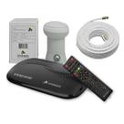Kit receptor de tv vivensis vx10 sat hd + lnbf simples + cabo
