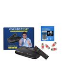 Kit Receptor Vivensis VX10 HD Parabólica Digital + LNBF Duplo e 4 Conectores RG59