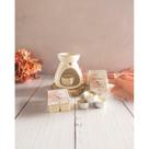 kit rechaud ceramica branco e wax melt