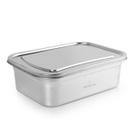 KIT RECIPIENTE INOX ARMAZENAMENTO 5,5L C/ TAMPA INOX 32x23CM