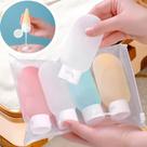 Kit Recipientes com 4 Frascos Garrafinhas Potes Reutilizáveis e Laváveis 90ml de Silicone