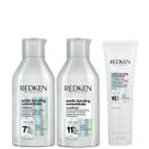Kit Redken Acidic Bonding Concentrate Shampoo Condicionador e Máscara Líquida 5-Min Reparação