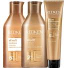 Kit Redken All Soft Shampoo 300ml Condicionador 300ml e Leave-in 150ml Hidratação e Maciez