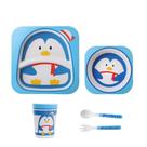 Kit Refeição 5Pçs Infantil Bamboo N214677-4 Pinguim- Quanhe Kit Refeição 5Pçs Infantil Bamboo N214677-4 Pinguim- Quanhe