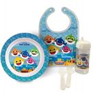 Kit Refeição Alimentação Baby Shark Bebê Prato Copo Babador Com Porta Migalhas Kit Refeição Alimentação Baby Shark Bebê Prato Copo Babador Com Porta Migalhas