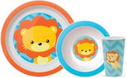 Kit refeição animal fun leão 10734