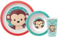 Kit refeicao animal fun macaco Kit refeicao animal fun macaco