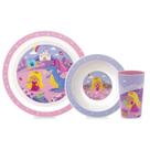 Kit Refeição Aventuras Bowl, Prato e Copo Princesa 15373 - BUBA