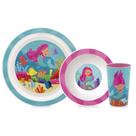 Kit Refeição Aventuras bowl, Prato e Copo Sereia 15371 - BUBA