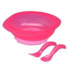Kit Refeição Bebê Prato Bowl E Talheres De Plástico BabyGo Kit Refeição Bebê Prato Bowl E Talheres De Plástico BabyGo