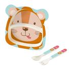 Kit Refeição Com Prato Infantil + Colher E Garfo