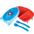 Kit Refeição com Talher Foguete Azul 13514 Buba