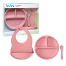 Kit Refeição Em Silicone Rosa 19569 - Buba