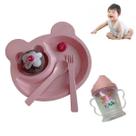Kit Refeição Infantil 4 Peças Com Prato Talheres Copo 160ml Kit Refeição Infantil 4 Peças Com Prato Talheres Copo 160ml