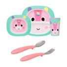 Kit Refeição Infantil Unicórnio + Talheres Buba