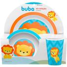Kit Refeição Leão Animal Fun Buba 3 Peças