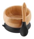 Kit Refeição Tigela Com Ventosa E Talher Em Bambu Preto Avanchy Kit Refeição Tigela Com Ventosa E Talher Em Bambu Preto Avanchy