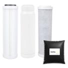 Kit Refil 1 Plissado 1 Carvão Ativado 1 Cartucho Com Zeólita Branco