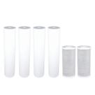 Kit Refil Big Blue Polipropileno 20'' Carvão Ativado 10'' Branco