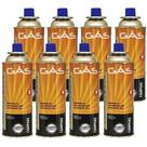 Kit Refil De Gas Campgas Para Fogareiros E Macaricos Nautika 8 Unidades