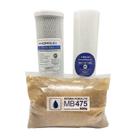 Kit Refil Premium Deionizador 3 Estágios 10º Resina Mb475