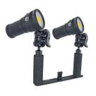 Kit Refletor Mergulho 2 Lanternas Potencia 7000 Lms Suporte