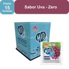 Kit Refresco em Pó MID ZERO Sabor Uva Com 15 Unidades de 8g