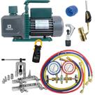 Kit Refrigeração com Bomba de Vácuo Duplo estagio e Manifold