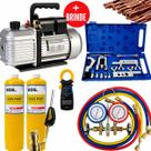 Kit Refrigeração com Bomba Vacuo, Manifold e Flangeador com Brinde