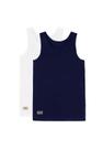 Kit Regata Masculina Chili Lisa Azul e Branco Básica
