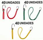Kit Reggae 120 Elásticos Extensor Borracha Lona 3 Cores