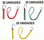 Kit Reggae 60 Elásticos Extensor Borracha Lona 3 Cores Kit Reggae 60 Elásticos Extensor Borracha Lona 3 Cores