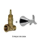 Kit Registro Pressão 3/4 + Acabamento Pertutti Docolbase Docol