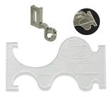 Kit Régua Quilt Livre S Ondas + Calcador Maquina Industrial
