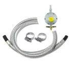 Kit Regulador 506/01 Gás 2kg Aliança+1,5m Mang Metal + Abraç Kit Regulador 506/01 Gás 2kg Aliança+1,5m Mang Metal + Abraç