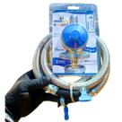 Kit Regulador de Gás Click Blue com Registro e Mangueira Malha para Fogão