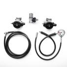 Kit Regulador DIR Recreativo Fun Dive RX01 DIN X7 com Manômetro 300 BAR e Mangueiras