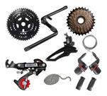 Kit Relação 21 Marchas Bicicleta Completo Pedivela Yamada