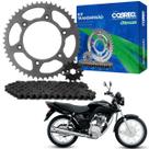 Kit Relação Aço 1045 Coroa + Pinhão + Corrente Honda CG 125